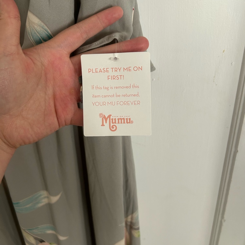 Show Me Your MuMu Gray Floral Maxi Dress - Picture 4 of 7
